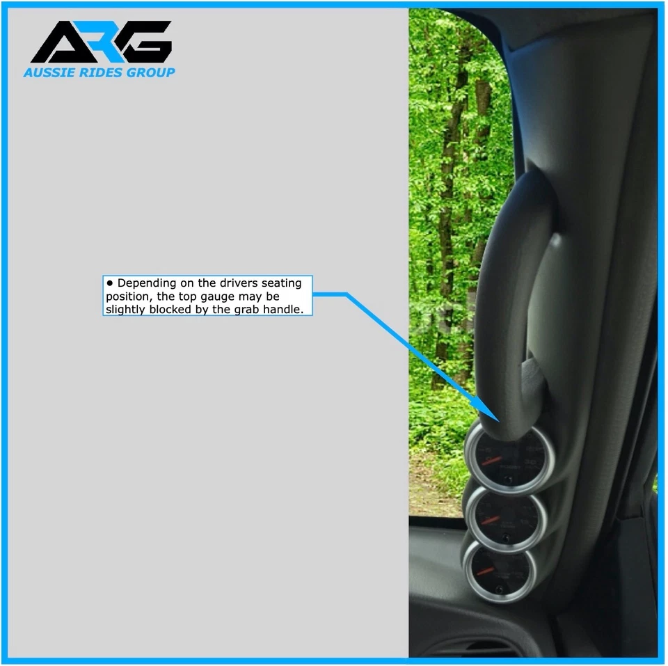 52mm 3 Gauge Pillar Pod In Brown To Suit Nissan GU Patrol 1997-2016 Trim Code K - Image 4 of 4