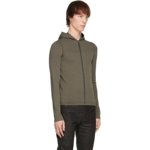 RICK OWENS Men's Hooded Long sleeve Layer Gethsemane FW21 RICK OWENS Men's Hooded Long sleeve Layer Gethsemane FW21