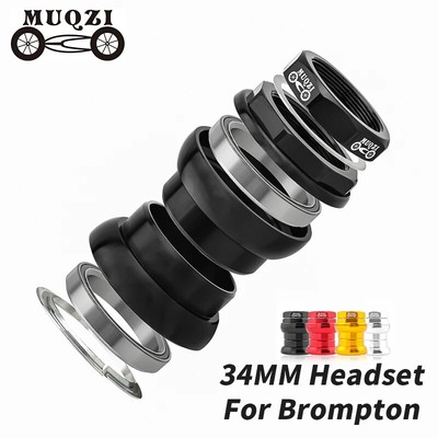 MUQZI 34mm Thread Headset For Brompton Folding Bike 1 1/8 28.6mm Fork