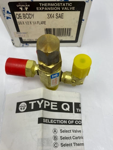 Sporlan 168005 QE 3/8" x 1/2" x 1/4 Flare Valve Body w/External Equalizer