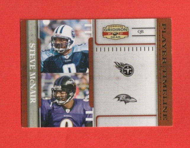 2007 Gridiron Gear PLAYER TIMELINE GOLD # PT-22 Steve McNair RAVENS 458/500