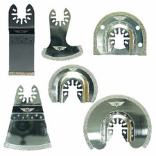 6 x Diamond Grout Blades Set Dewalt Stanley Black and Decker Bosch Multitool