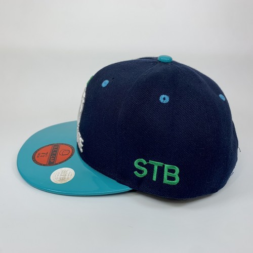 STB Headwear Legalize Fist Snapback Hat Blue Teal Gloss Embroidered - Picture 3 of 9