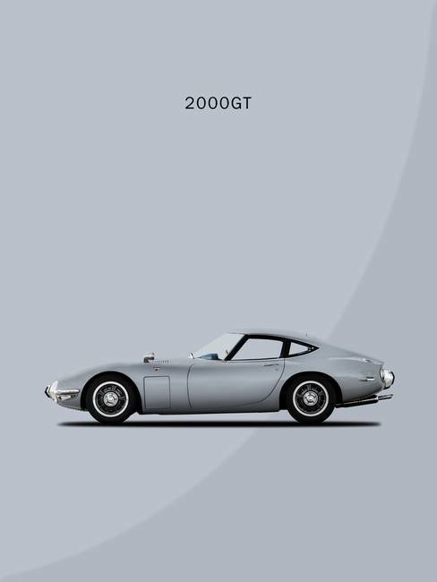 Poster - Toyota 2000GT, Minimal Modern Classic Car Pop Art Poster - Toyota 2000GT, Minimal Modern Classic Car Pop Art