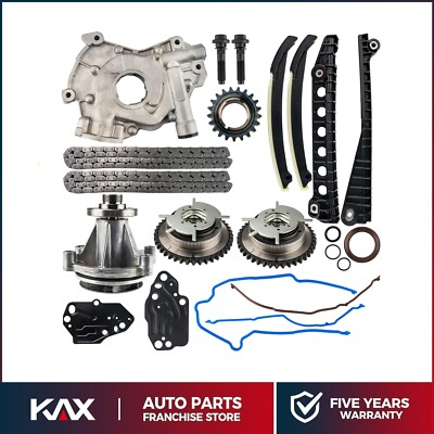 #ad #ad For Ford F 150 Timing Chain Kit Oil Water Pump Cam Phaser Cover Gasket $175.99