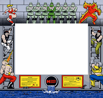 Bad Dudes Vs Dragon Ninja Arcade Monitor Bezel