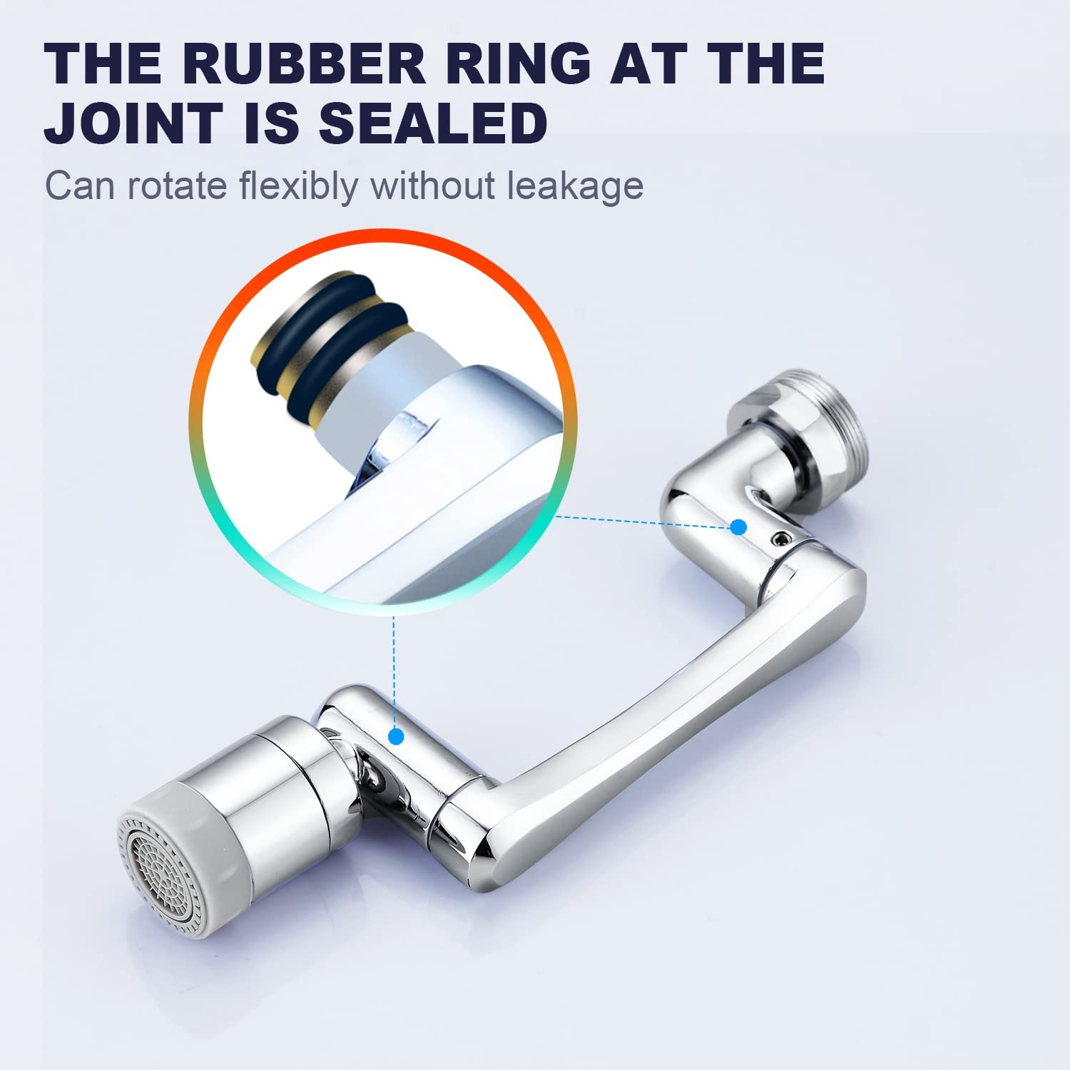 2 Pack Swivel Faucet Extender, 1440° Universal Sink Water Aerator, 2