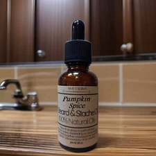 Pumpkin Spice Beard Oil 1oz | Fall Beard & Mustache Grooming Moisturizer