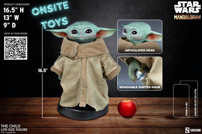 SIDESHOW STAR WARS GROGU MANDALORIAN SHIPPER SEALED 1:1 LIFE SIZE STATUE CHILD