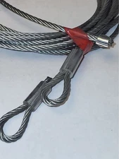 Pair of 3/16" Cables for 12' Garage Door Torsion Springs High Quality 7X19