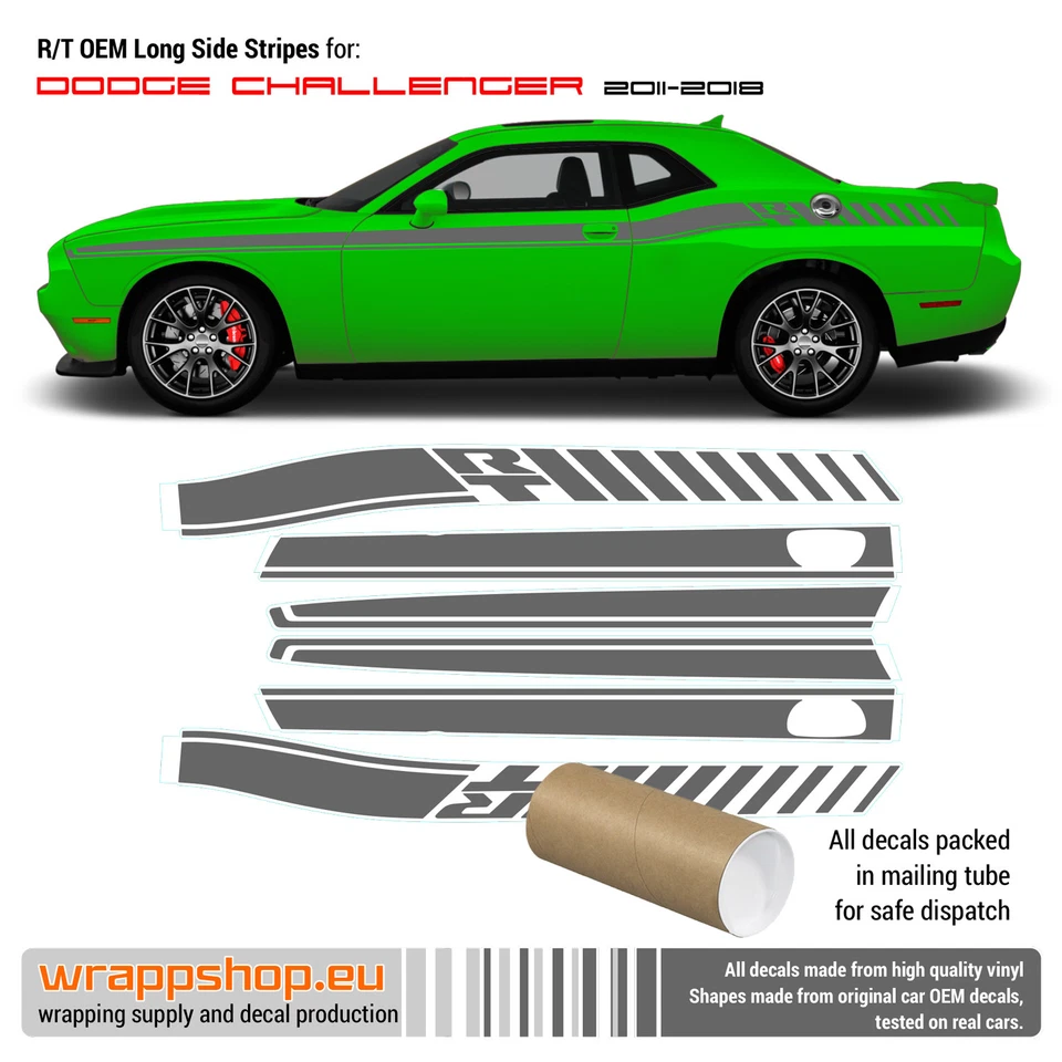 Rayas laterales largas RT para Dodge Challenger 2011-2024 Foto 4 de 4