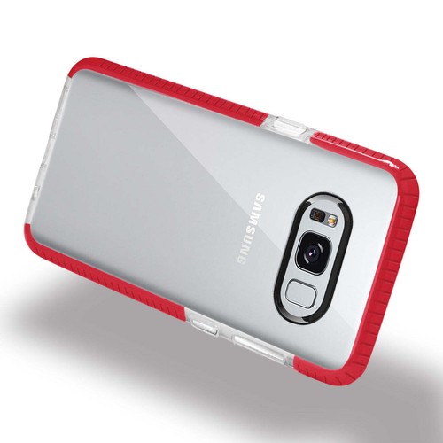 Reiko Samsung Galaxy S8/ SM Soft Transparent TPU Case in Clear Red | MaxStrata - Picture 2 of 4