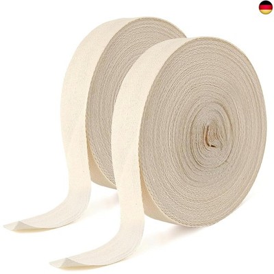 NEUSID Baumwoll Schrägband 40m, 2 Rolle Baumwollband 20mm Nahtband Gurtband 
