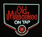 Vtg 1982 Old Milwaukee "On Tap" Light Up Sign Schlitz Brewing Faux Neon Bar Beer