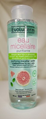 Evoluderm Purifying Micellar Water with Grapefut extract, Alcohol Free.