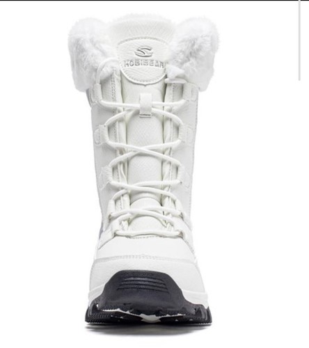 Women Plush High Top Snow Boots Comfort Lace Up Faux Fleece Lined Anti Slip Warm - Picture 5 of 6