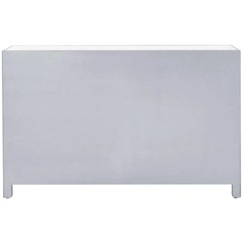 Elegant Decor Reflexion 4 Door 56" Mirrored Buffet Cabinet in Antique Silver - Picture 6 of 11