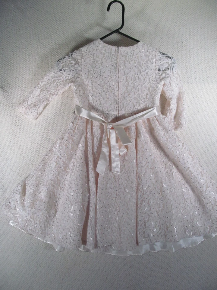 Rare Editions White Cream Color Crochet A-Line Bouffant Belt  - Girls Size 6X - Image 2 of 4