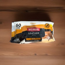Weiman Leather Cleaner Conditioner Wipes UV Protection 60 Count Pack of 1