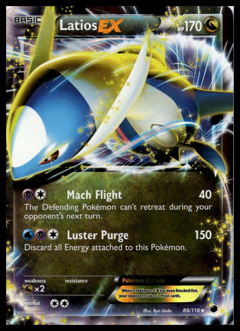 Latios EX 86/116 Plasma Freeze Holo Ultra Rare Pokemon Card | LP