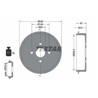 2X Bremstrommel Hinten FüR Daihatsu Charade 1.3 11 Bis 26 Textar QualitäT 1NR-FE