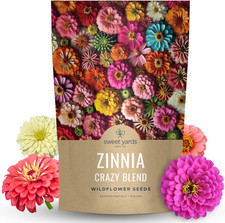 Zinnia Crazy Blend - Bulk 1 Pound Bag - 60,000 Flower Seeds for Planting - Zinni 138.99 per gallon