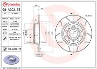 Brembo 2X Bremsscheiben Ø 282 Voll Geschlitzt FüR VW Golf V 1K1 Touran 1T1