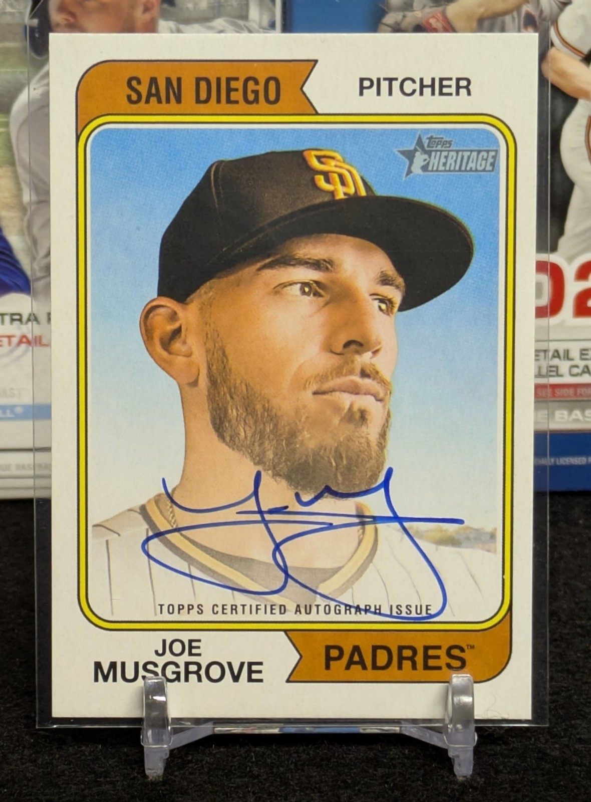 2023 Topps Heritage Joe Musgrove Real One On-Card Auto #ROA-JM Padres