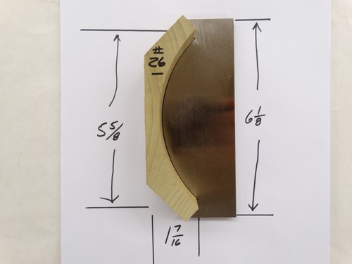 Shaper / Molder Custom Corrugated Back / CB Knives For 1 7/16" x 5 5/8" Crown