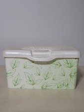 Huggies Baby Wipes EMPTY Pop Up Container Tub Refillable Green Leaves