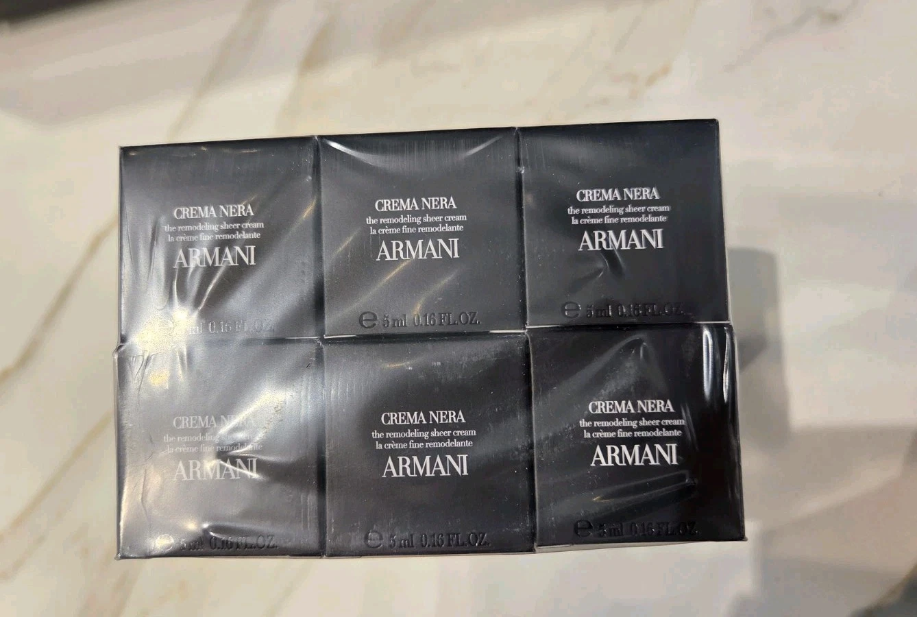 18 x Giorgio Armani Crema Nera The REMODELING Sheer Cream 5 ml NEW FORMULA!