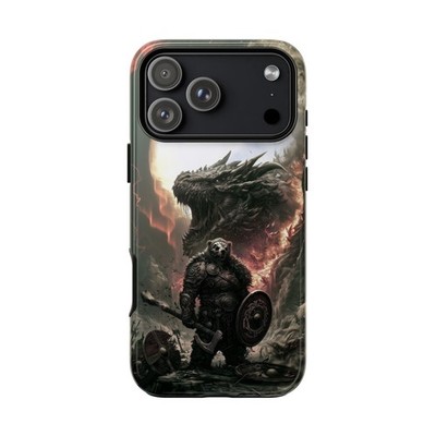 Viking Berserker Bear Skull Dragon Case, iPhone Galaxy Pixel, Lifetime Warranty