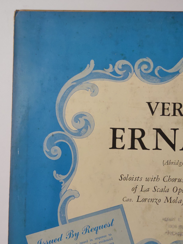 Verdi Ernani Abridged vinyl record Columbia Masterworks ML 4407 Tested Works - Picture 2 of 14