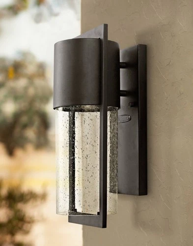 Hinkley Shelter 15 1/2" High Modern Black LED Outdoor Wall Light - Picture 1 of 10