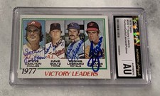 Carlton Palmer Goltz Leonard Signed 1978 Topps Victory Leaders #205 JSA CGC Auto