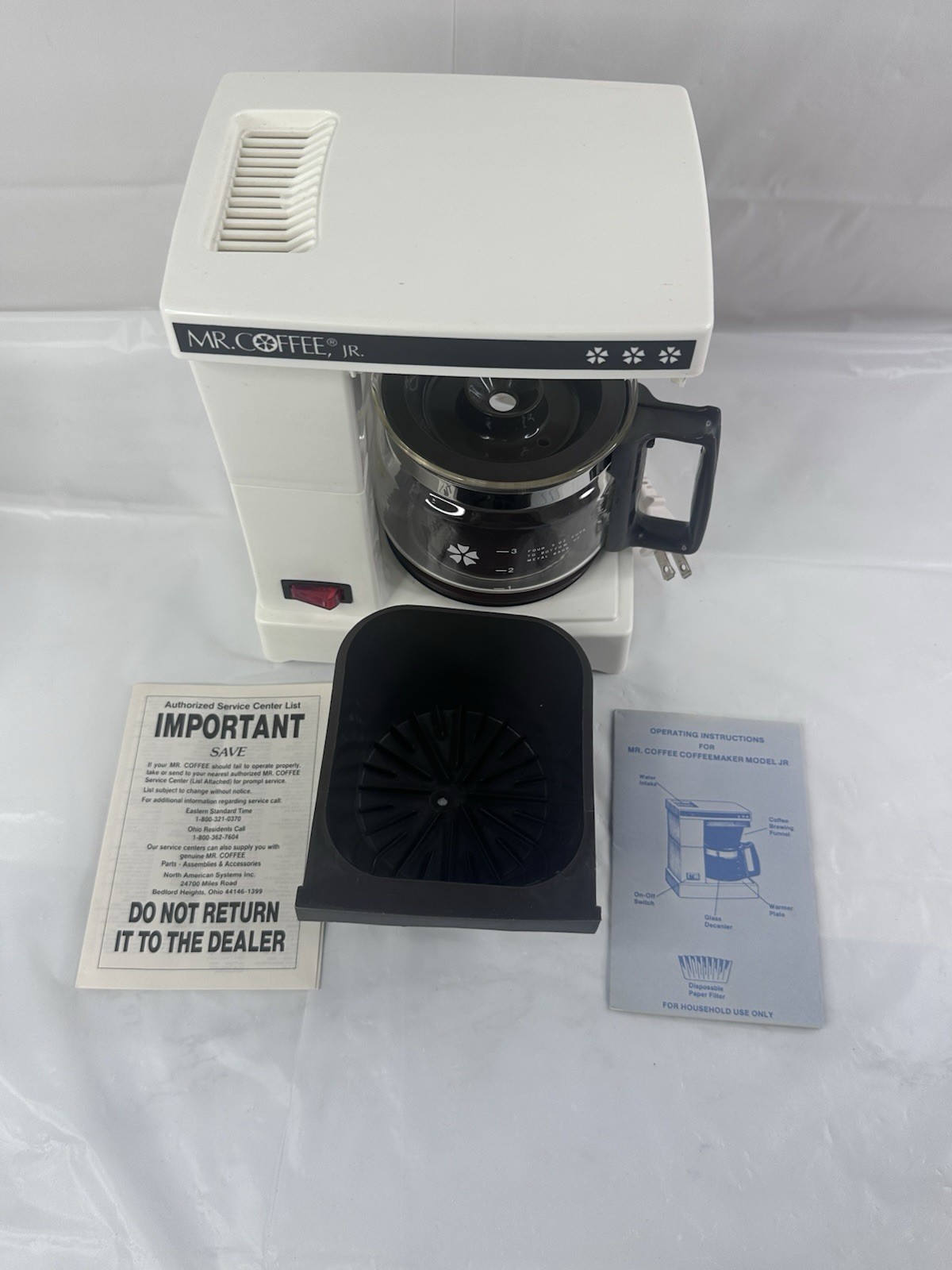 Mr. Coffee Brewer 4 Cup Automatic Drip JR-4 Coffee Maker Machine Classic Vintage