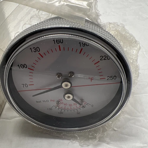 Jones Stephens J40550 2-3/4" 55 PSI Tridicator J40-550 2-1/4” Shank 250 Degree F - Picture 2 of 3