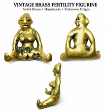 Rare Antique Thai Amulet Mae Pher Golden Skin Charm Luck Wealth Collectible