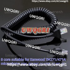 8 Pin Microphone Cable for Kenwood TM-281A 271A Radio KMC-30 KMC-32 KMC-35 MC-59