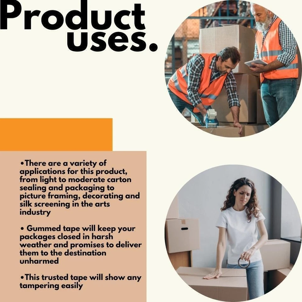 Fita Kraft Super Seal 10 Rls 2,83"x150 jardas fita goma ativada por água 5,7 mil - Imagem 4 de 4