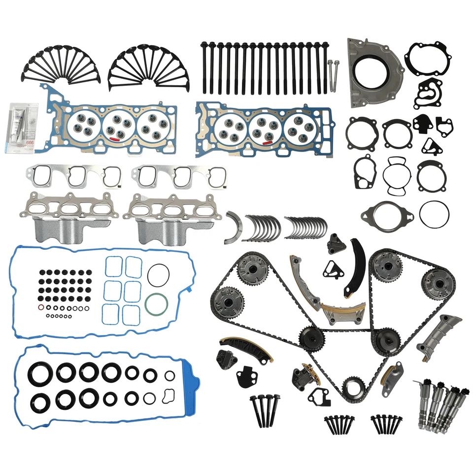 Head Gasket Set Timing Chain Kit For Chevrolet Camaro GMC Cadillac 3.6L  2009-16 - Image 4 of 4
