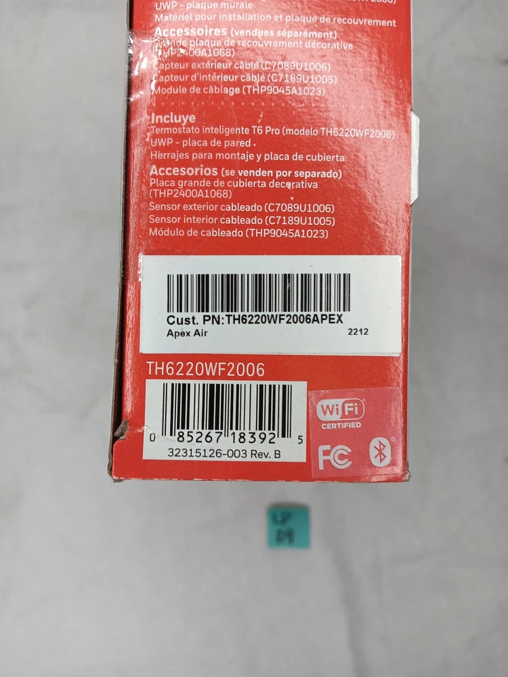 Honeywell *CONTRACTOR BRANDED SEE PICS* TH6220WF2006 T6 PRO Smart Thermostat - Image 3 of 4