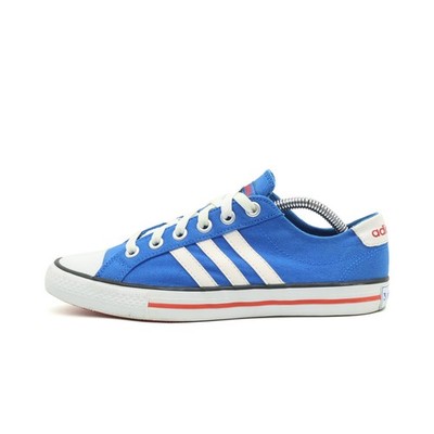 adidas Damen NEO Sneaker Blau Weiß Canvas Low-Top Leichtgewicht Label EU 38