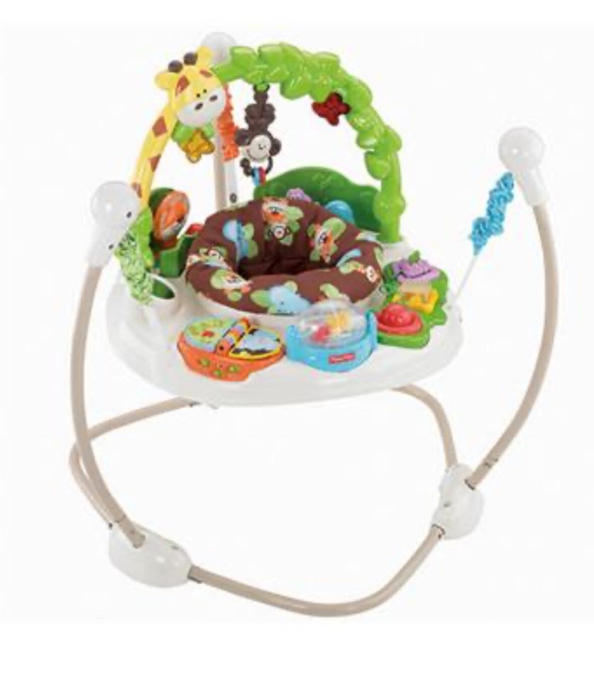 Fisher Price Go Wild Jumperoo Brown Monkey Seat Cover Pad Replacement