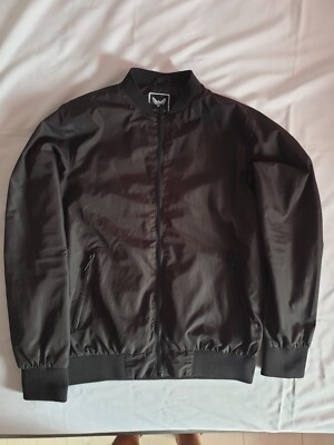 Brave SOUL London HERREN Bomber Jacke In Schwarz Größe M Neu