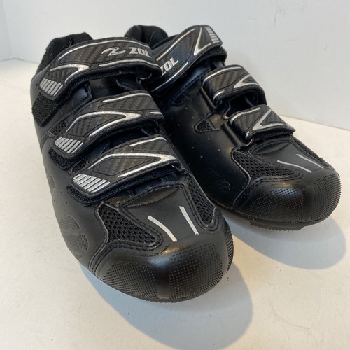 Zol Black MTB Mountain Bike Indoor Fitness Cycling Shoes Mens Womens Size 10 - Picture 2 of 11