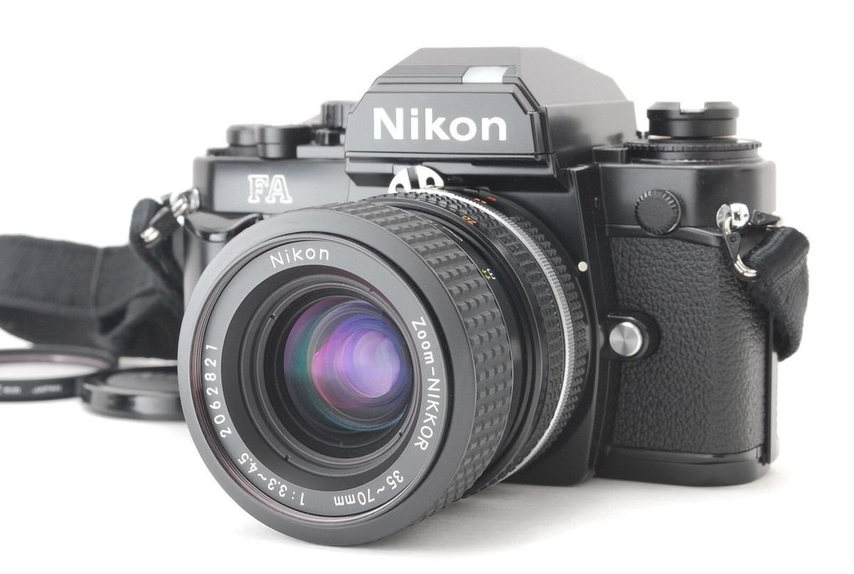 Near MINT] Nikon FA Black 35mm Film Camera Ai-s 35-70mm f