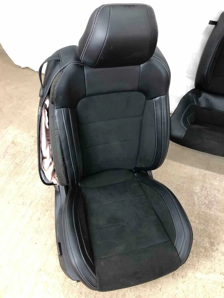 Juego de asientos 17 Ford Mustang Shelby GT350 OEM cuero negro y Alcántara (bolsa soplada) Foto 4 de 4
