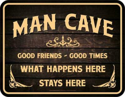 Männer Funschild - Man Cave Männerhöhle - Sprüche Schilder Blechschild Schild
