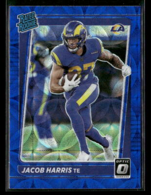 Jacob Harris 2021 Donruss Optic #238 Blue Scope Los Angeles Rams